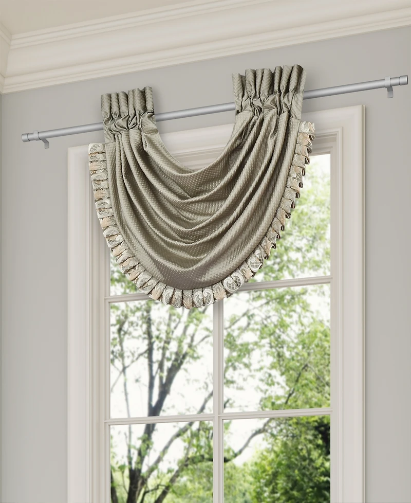 J Queen New York Piazza Window Waterfall Valance, 33" x 43"
