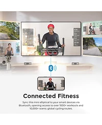 Sunny Health & Fitness Smart Portable Fully Assembled Magnetic Under Desk Elliptical Peddler, Foot & Leg Pedal Exerciser