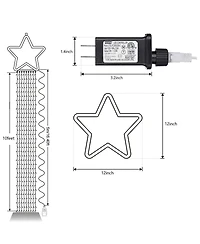 Cowin Christmas Star Lights Waterfall Tree Lights 344 Led 10Ft