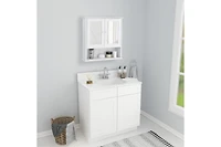 Casainc 21.65'' W 22.83'' H Surface Framed Wall Mounted Bathroom Cabinet Mirror Adjustable Shelves