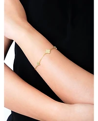 Devata Clover Chain Bracelet in 14K Gold, 6.5 in adj to 7.5 in