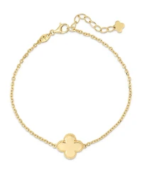 Devata Clover Chain Bracelet in 14K Gold, 6.5 in adj to 7.5 in