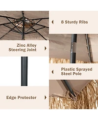 Sugift 10 Feet Hawaiian Style Thatched Tiki Patio Umbrella for Beach and Poolside