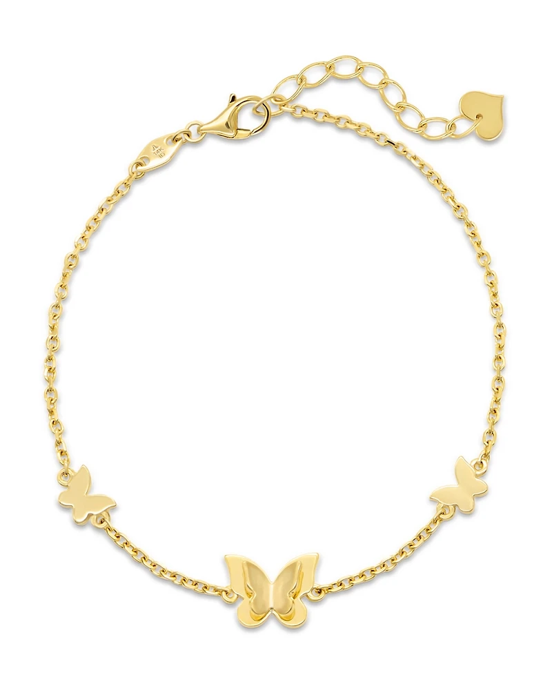 Devata Butterfly Chain Bracelet in 14K Gold, 6.5 in adj to 7.5 in, approx. 2.9 grams