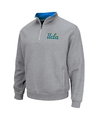Colosseum Men's Heathered Gray Ucla Bruins Tortugas Team Logo Quarter-Zip Jacket