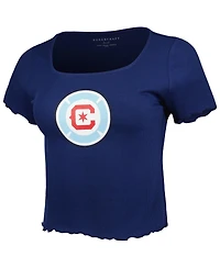 Boxercraft Women's Navy Chicago Fire Baby Rib T-Shirt