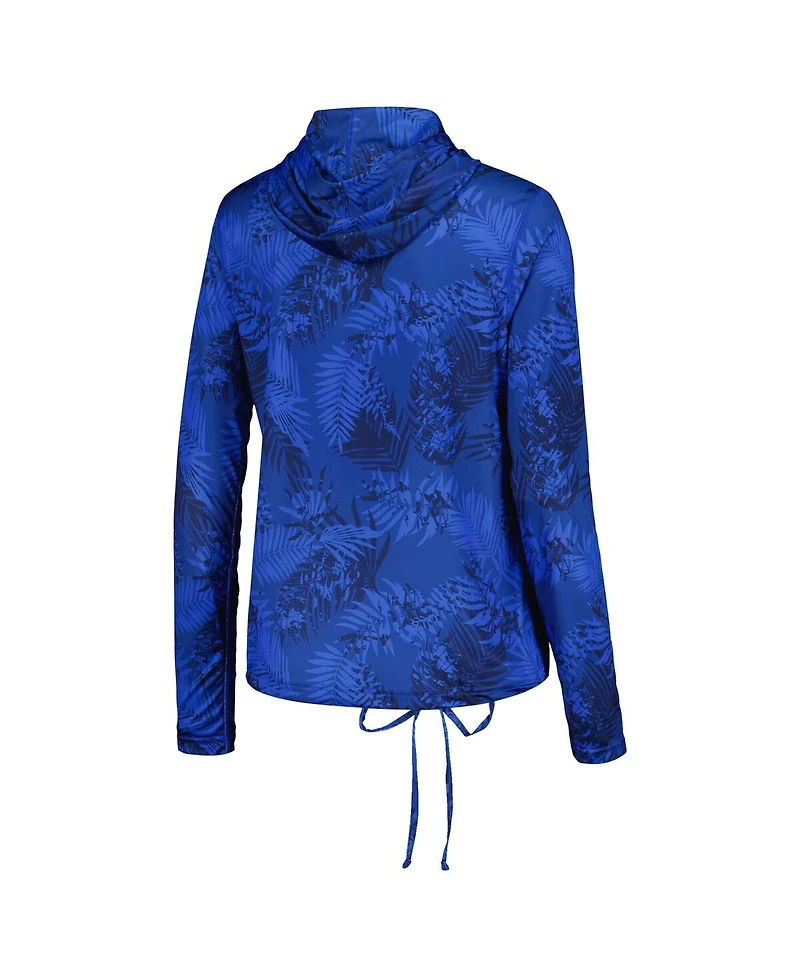 Columbia Women's Royal Florida Gators Summerdry Printed Long Sleeve Hoodie T-Shirt