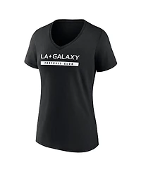 Fanatics Women's Black La Galaxy Fundamentals Stealth V-Neck T-Shirt