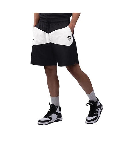 Starter Men's x Nhl Black Ice Black/White Pittsburgh Penguins Linechange Shorts
