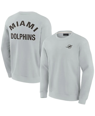Fanatics Men's and Women's Miami Dolphins Super Soft Pullover Crew Sweatshirt
