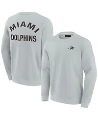 Fanatics Men's and Women's Miami Dolphins Super Soft Pullover Crew Sweatshirt
