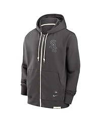 Nike Men's Charcoal Chicago White Sox Authentic Collection Travel Player Performance Full-Zip Hoodie