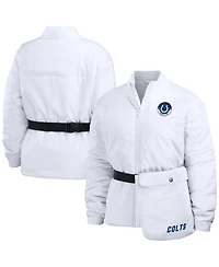Wear by Erin Andrews Women's White Indianapolis Colts Packaway Full-Zip Puffer Jacket