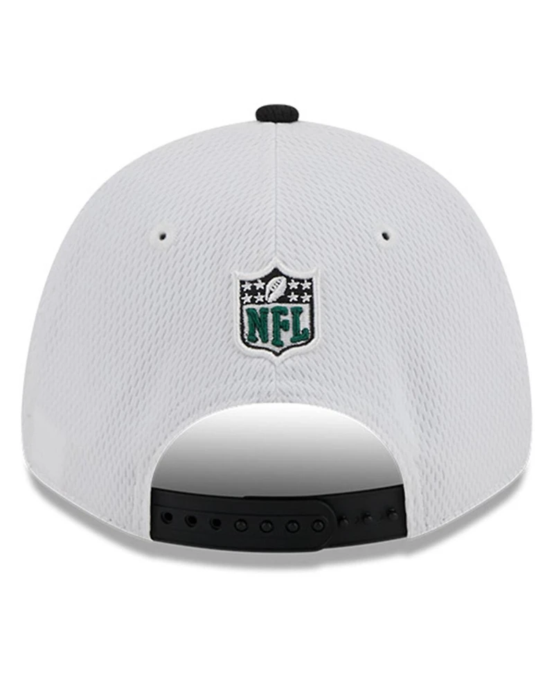 New Era Men's White/Black New York Jets 2023 Sideline 9FORTY Adjustable Hat