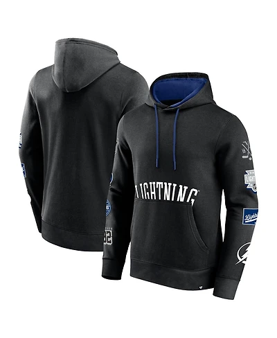 Fanatics Men's Black Tampa Bay Lightning Wild Winner Fleece Pullover Hoodie