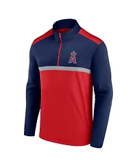 Fanatics Men's Red Los Angeles Angels Unstoppable Quarter-Zip Top