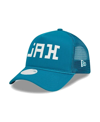 New Era Women's Teal Jacksonville Jaguars McGee Trucker 9FORTY Adjustable Hat