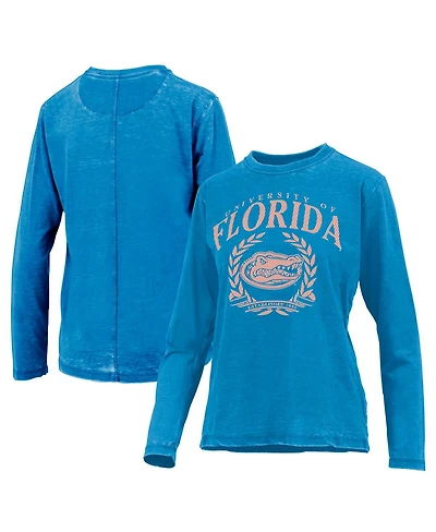 Pressbox Women's Royal Florida Gators Chandler Olive Leaf Arch Long Sleeve T-Shirt