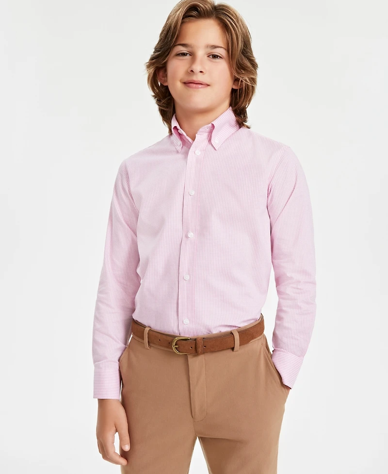 Big Boys Gingham Button Up Shirt
