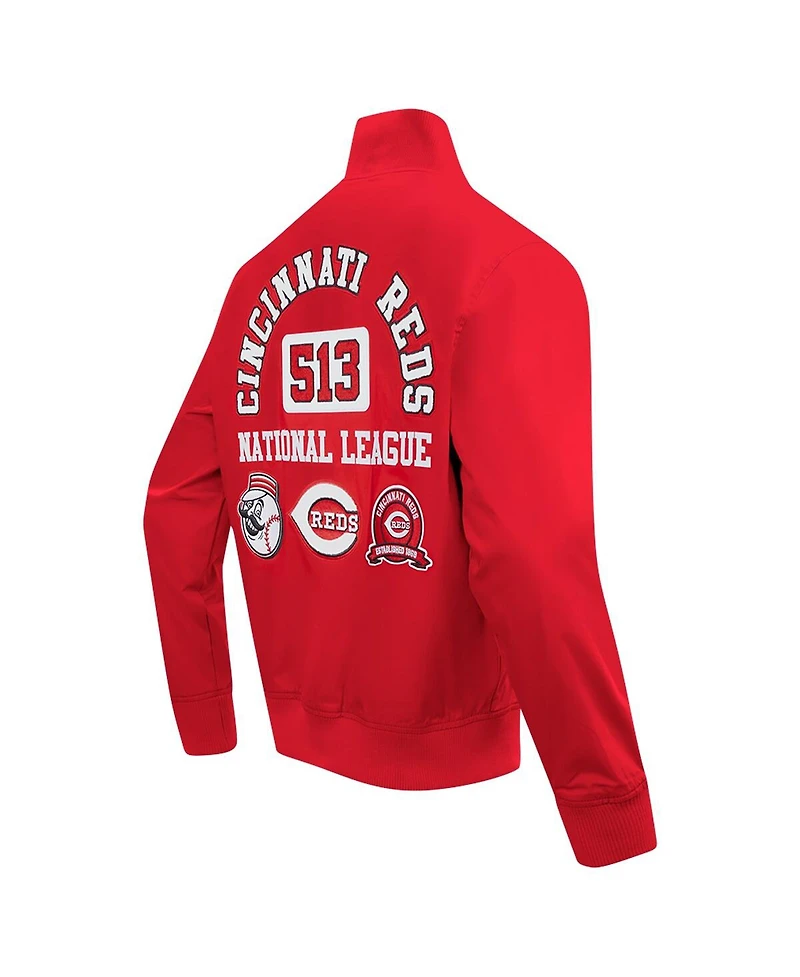 Pro Standard Men's Red Cincinnati Reds Area Code Twill Full-Zip Jacket