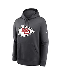 Nike Men's Anthracite Kansas City Chiefs Club Logo Pullover Hoodie