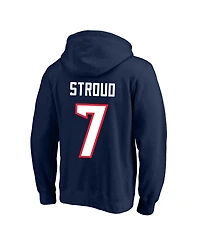 Fanatics Men's C.j. Stroud Navy Houston Texans Big Tall Name Number Fleece Pullover Hoodie