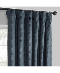 Half Price Drapes Deep Blue Abstract Lounge Embossed Velvet Room Darkening Curtain