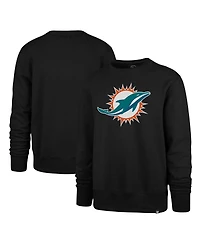 '47 Brand Men's Black Miami Dolphins Imprint Headline Pullover Sweatshirt