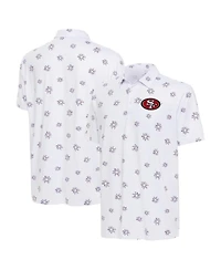 Antigua Men's White San Francisco 49ers Fireworks Polo