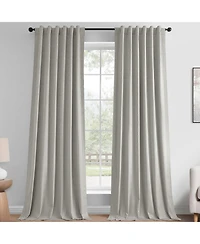 Half Price Drapes Pewter Abstract Lounge Embossed Velvet Room Darkening Curtain