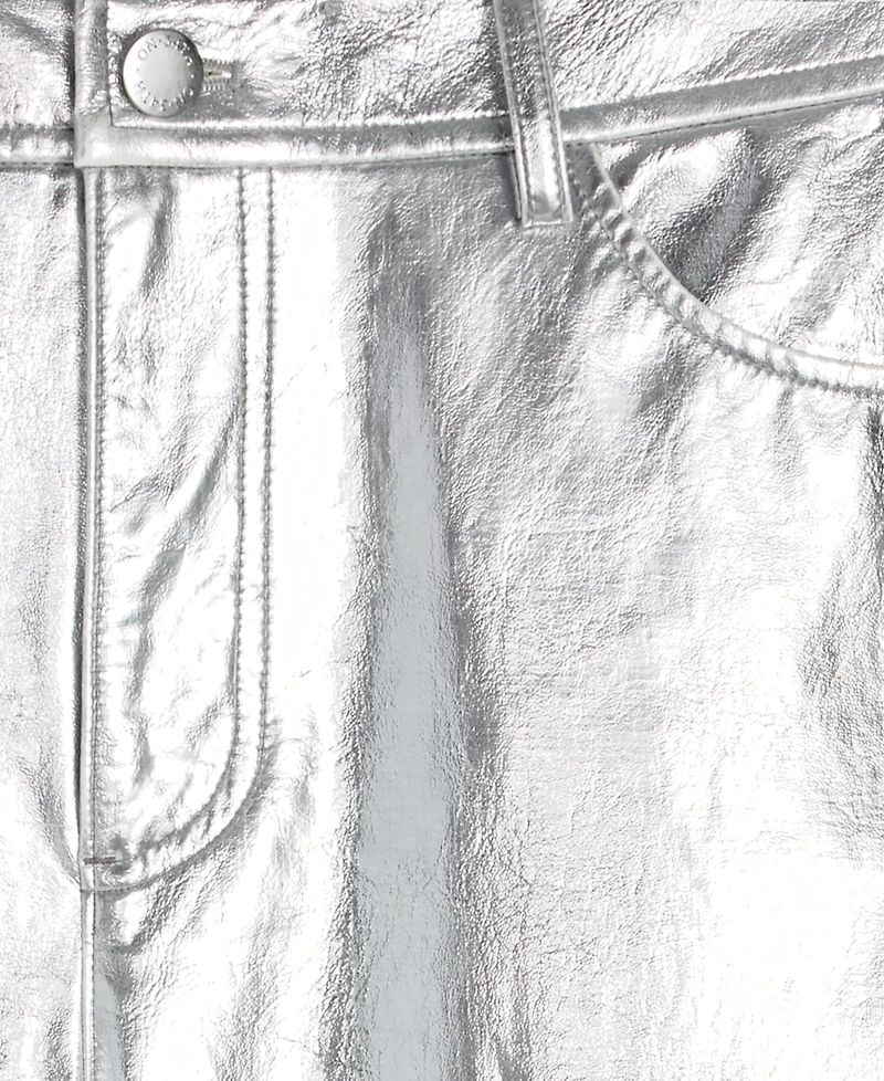 On 34th Women's Metallic Faux-Leather Pants, Created for Macy's