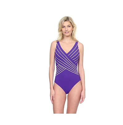 Gottex Women's Embrace V Neck Surplice One Piece Swimsuit