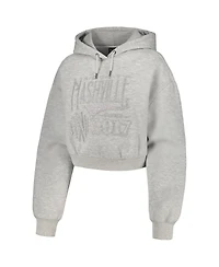 The Wild Collective Women's Heather Gray Nashville Sc Cropped Pullover Hoodie