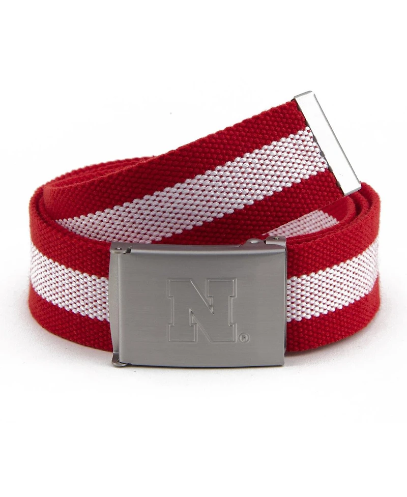 Eagles Wings Men's Nebraska Huskers Fabric Belt
