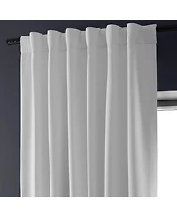 Half Price Drapes Mission White Faux Linen Hotel Blackout Curtain