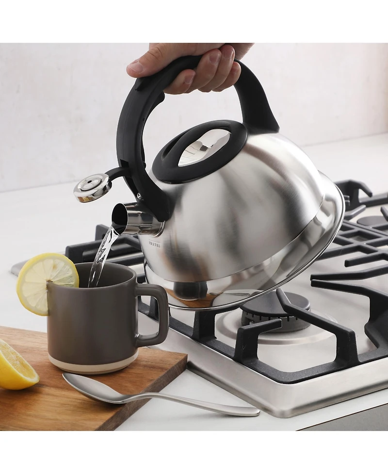 Mr. Coffee Hartbay Large 2.4 Quart Stainless Steel Whistling Tea Kettle