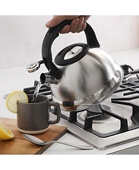 Mr. Coffee Hartbay Large 2.4 Quart Stainless Steel Whistling Tea Kettle