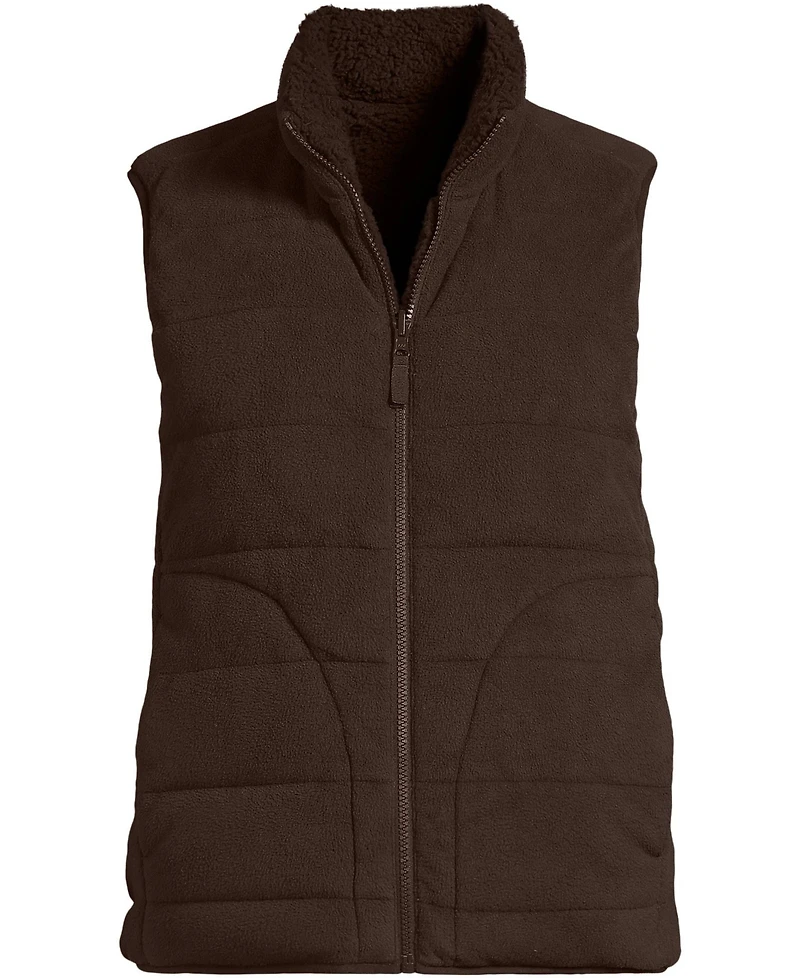 Lands' End Women's Anyweather Reversible Quilted Insulated Vest