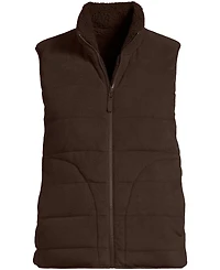Lands' End Women's Anyweather Reversible Quilted Insulated Vest