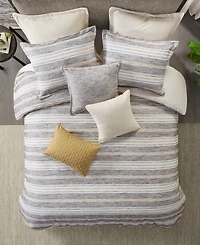 Madison Park Signature Oasis Oversized Chenille Jacquard Striped -Pc. Comforter Set