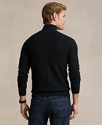 Polo Ralph Lauren Men's Mesh-Knit Cotton Quarter-Zip Sweater