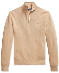 Polo Ralph Lauren Men's Mesh-Knit Cotton Quarter-Zip Sweater