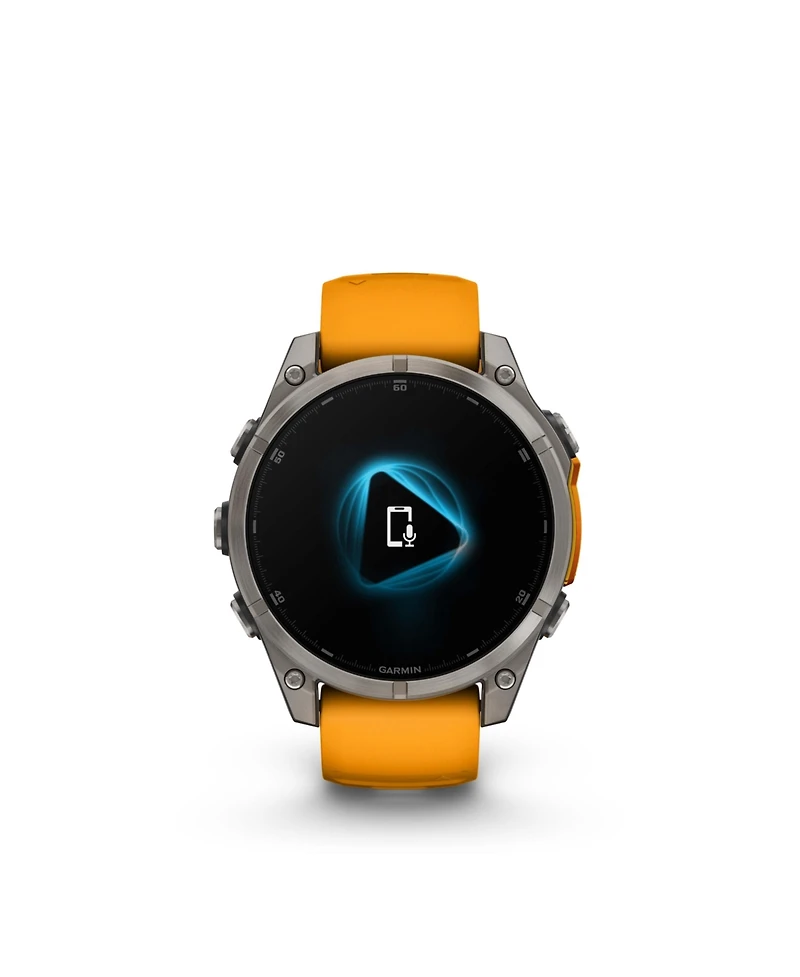 Garmin fenix 8 47mm, Amoled, Outdoor & Fitness Gps Smartwatch, Saphire, Bare Graphite Titanium, Spark Orange/Graphite Band, Na