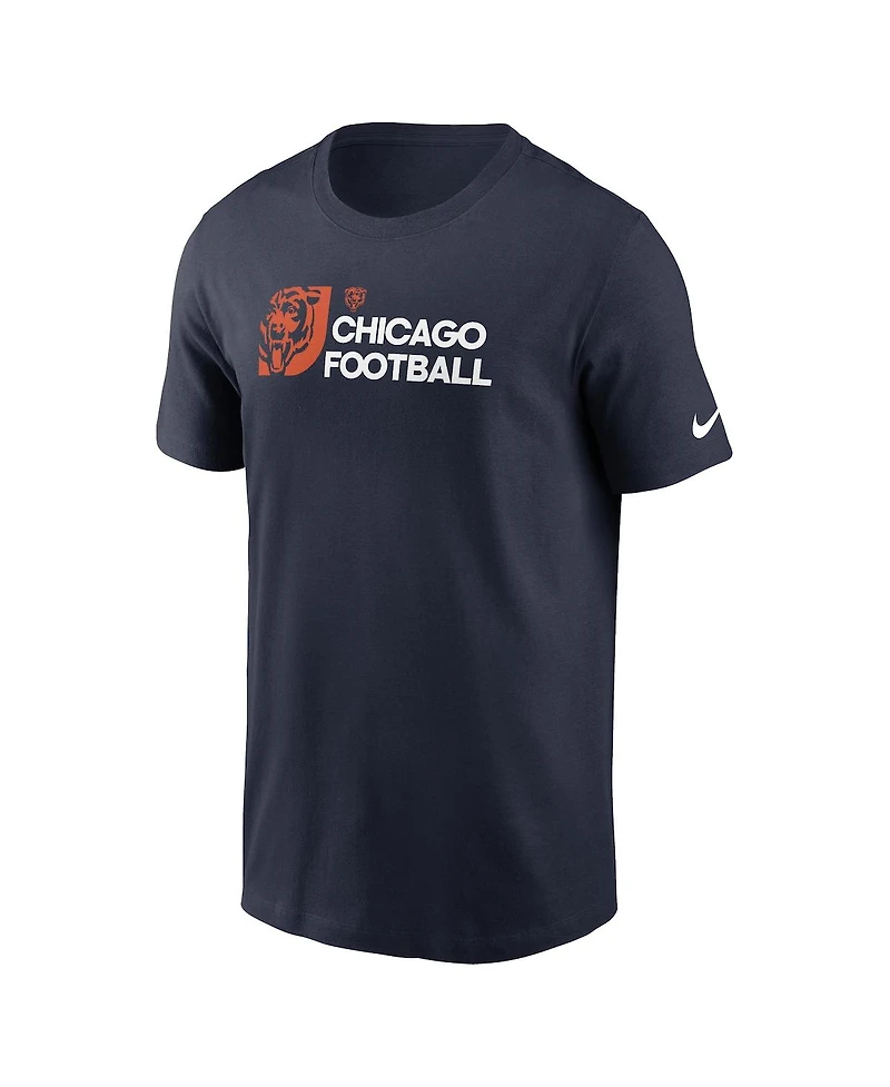Nike Men's Navy Chicago Bears Outline T-Shirt