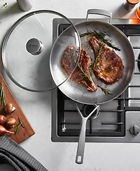 Demeyere Essential 5 Stainless Steel 2-Piece Fry Pan with Lid