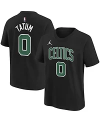 Jordan Big Boys and Girls Jayson Tatum Black Boston Celtics Statement Edition Name & Number Player T-Shirt