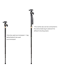 60" Professional Dslr Camera Tripod Monopod w/ Ball Head Pocket Travel Aluminum 60"
