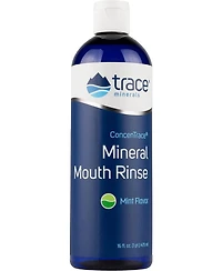 Trace Minerals | ConcenTrace Mineral Mouth Rinse | Gentle Mouth Rinse, Fresh Breath | Alcohol Free, Certified , Gluten Free, Non-gmo | Mint | 10 oz