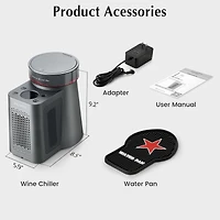 Jinjunye Wine Chiller Electric Upgrade Single Bottle Portable Wine Chiller F for Bottle Red, White Wine, Champagne, Sparking, Iceless Wine Cooler, Kit
