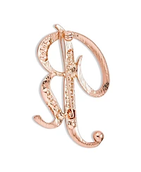 Bling Jewelry Large Statement Abc Pave Crystal Letters Alphabet Initial Scarf Lapel Pin Brooch Rose Gold Plated